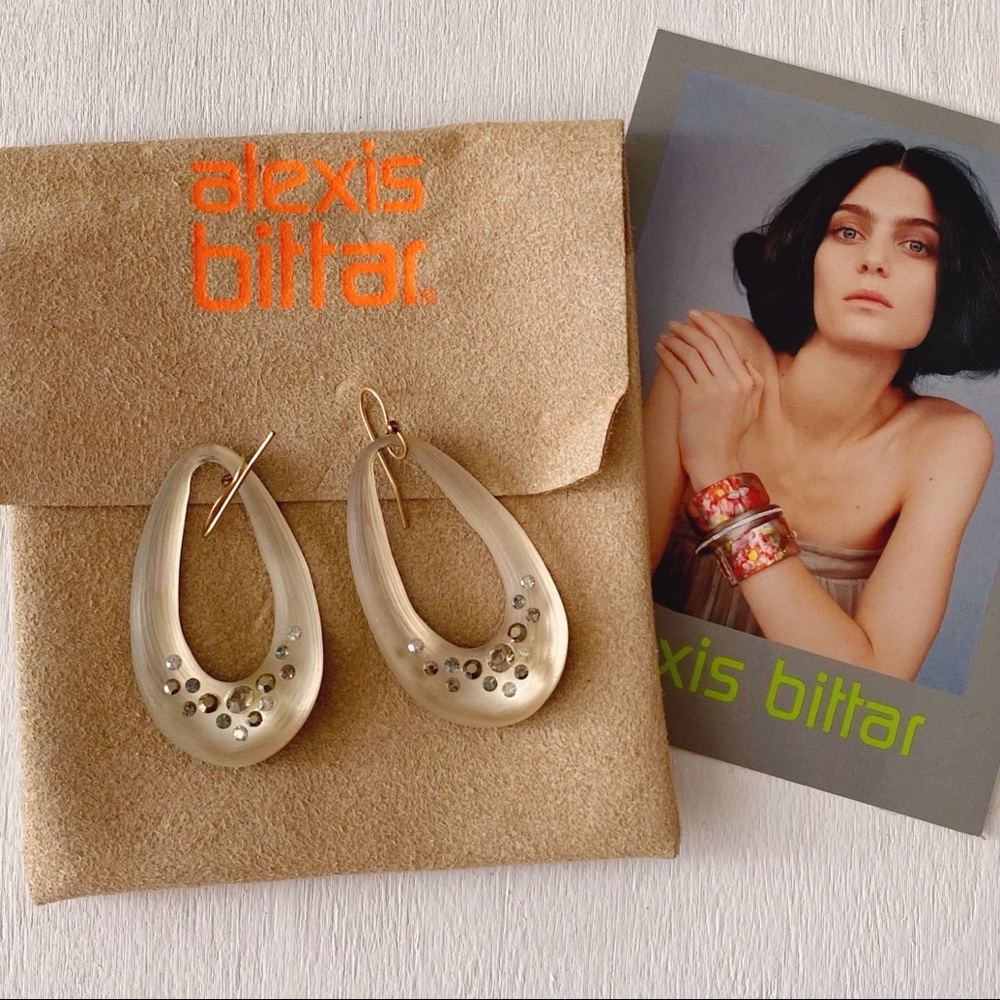 Alexis Bittar Lucite and Crystal Drop Earrings
